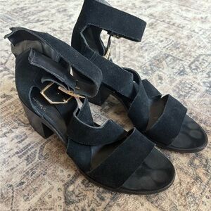 Rag & Bone Mari Black Suede Strappy Heels